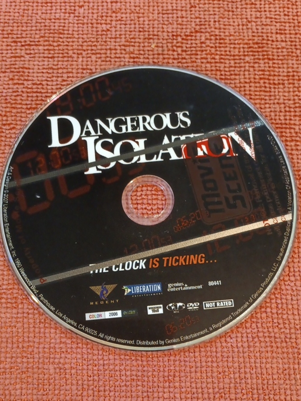 2/$8 Dangerous Isolation DVD *NO CASE*